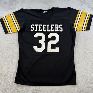 Vintage Pittsburgh Steelers Jersey Mens Large Black #32 Rawlings NFL Made USA